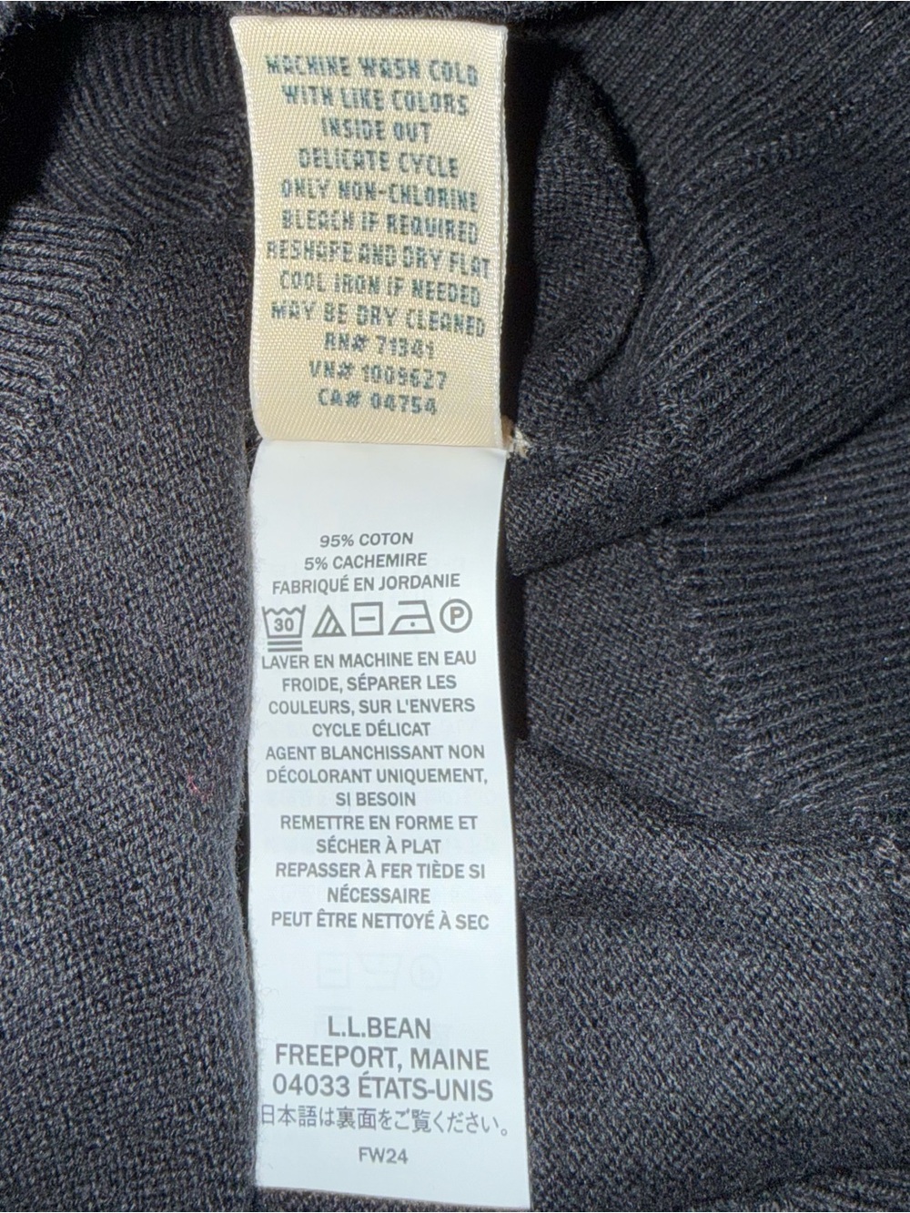 L.L. Bean Women’s Crewneck Sweater - Black Size L - Picture 5 of 8